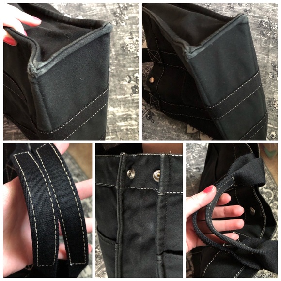 Hermès AUTHENTIC Black & White Stitch Toile Fourre Tout MM Large Canvas Tote Bag - Picture 7 of 16